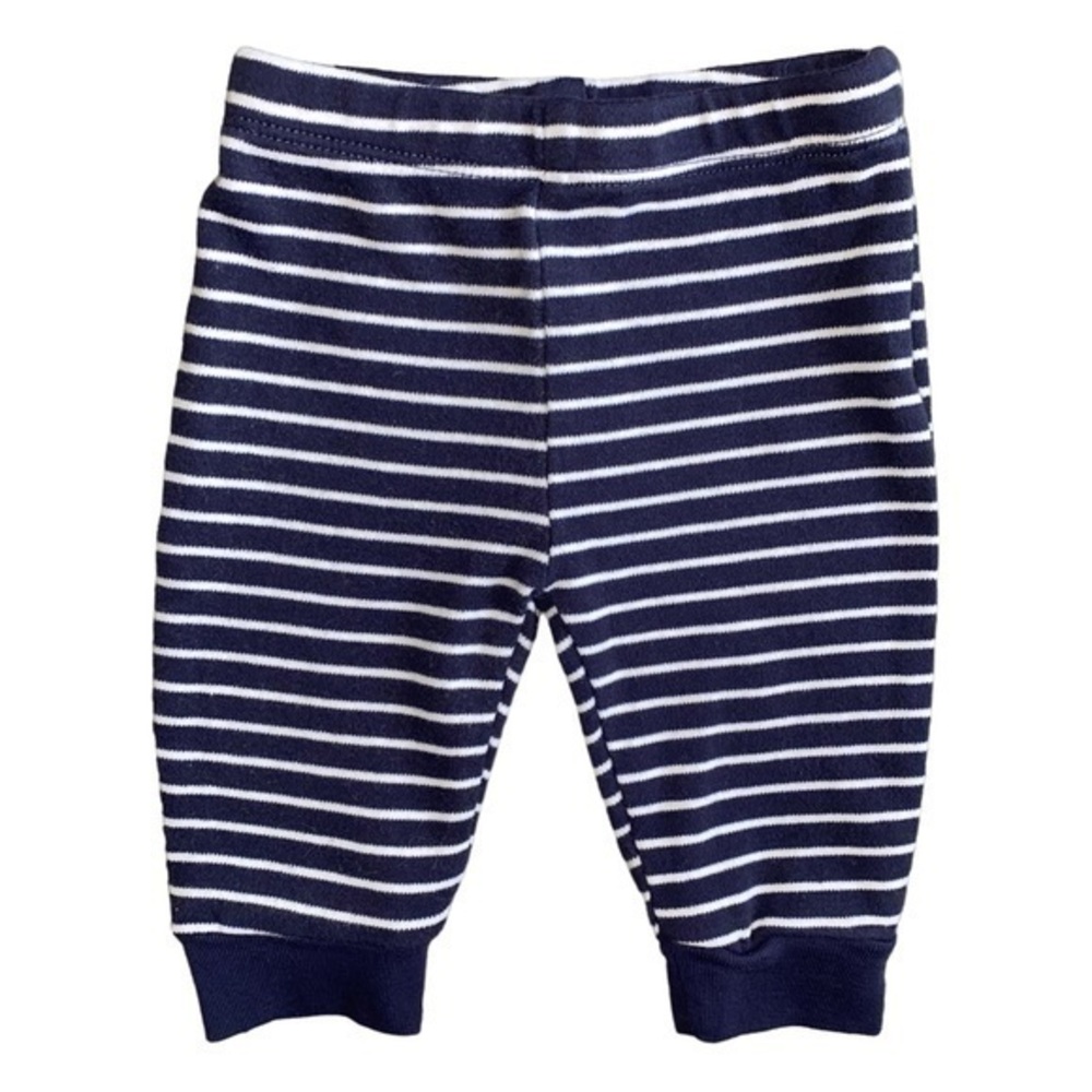 3/$15 Kiddiezoom Navy Blue and White Striped Pull Up Bottoms Size 3M.